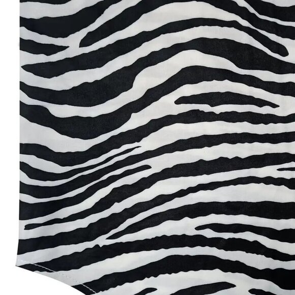 Zebra Print Button Front Shirt, Vintage Long Sleeve Shirt - Picture 5 of 5